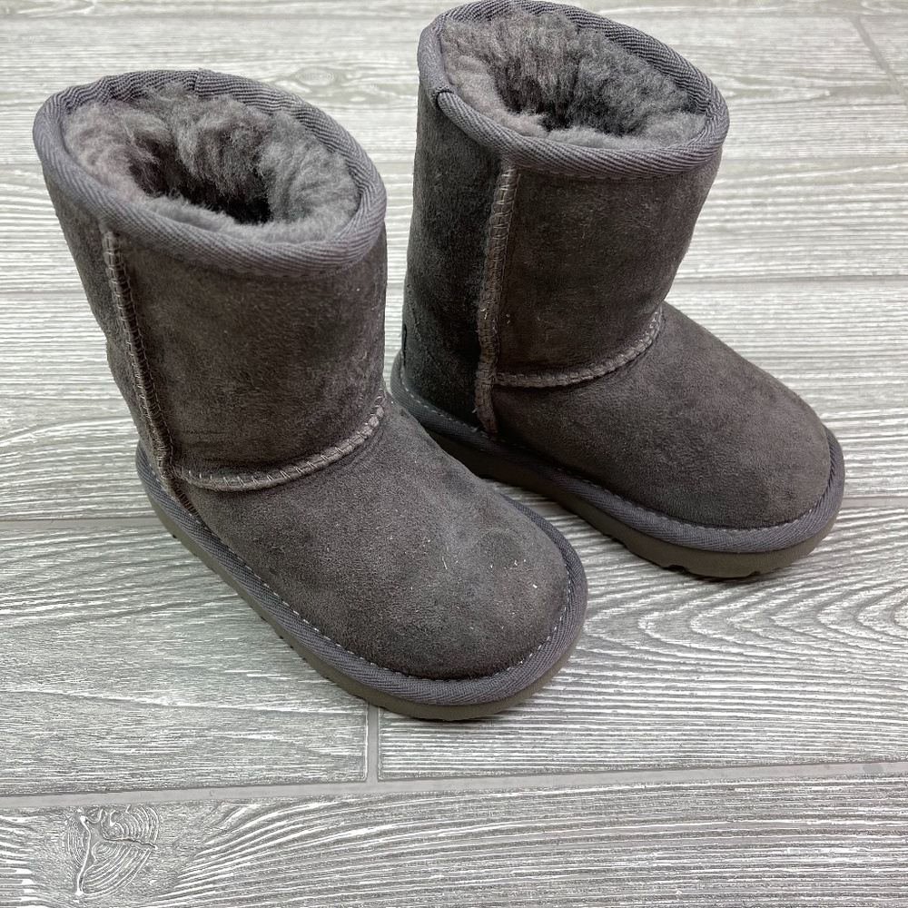UGG Child’s Grey Classic Faux Fur Lined Boots